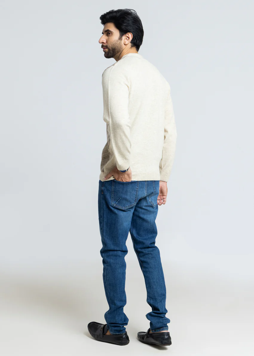 Swan-V-Neck Full Sleeves Sweater (524-14) - Image 2