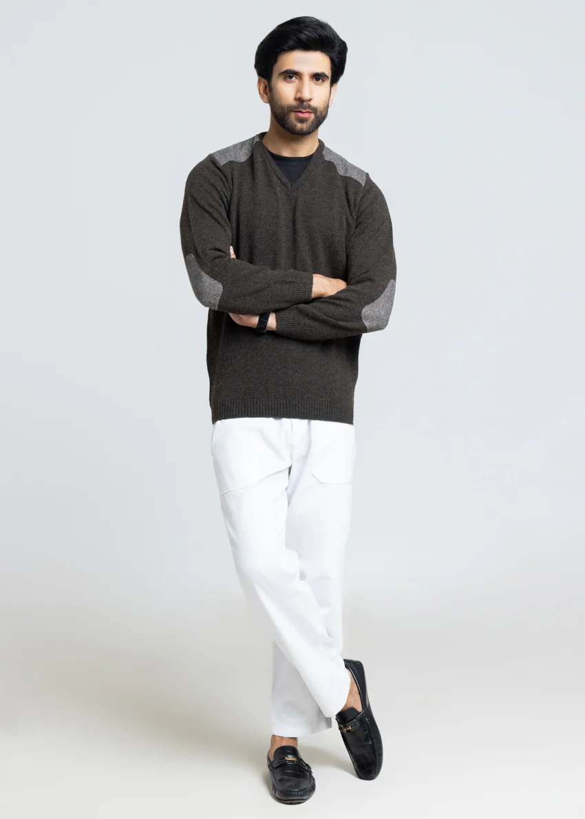 Brahmin-V-Neck Full Sleeves Sweater (553-14) - Image 3
