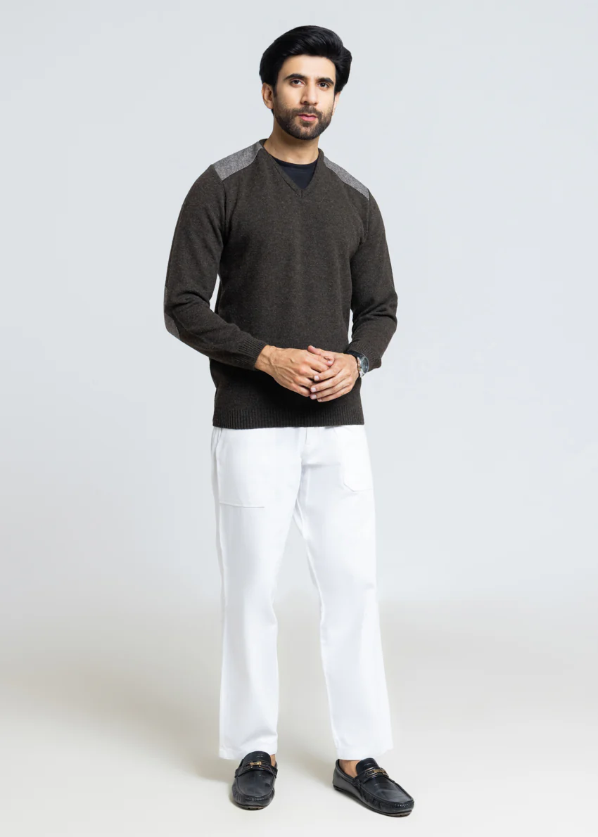 Brahmin-V-Neck Full Sleeves Sweater (553-14) - Image 4