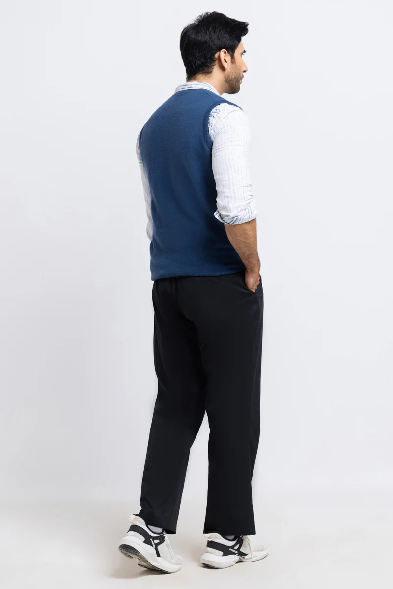 Blue-V-Neck Sando Sweater (651-14) - Image 2