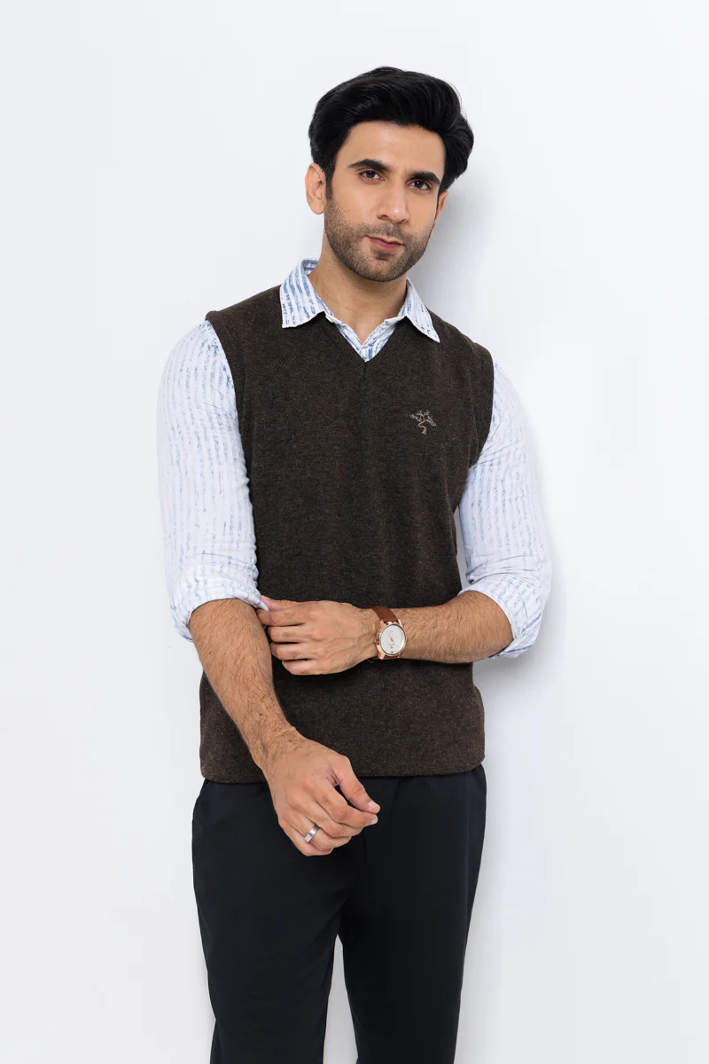 Brahmin-V-Neck Sando Sweater (651-14) - Image 4