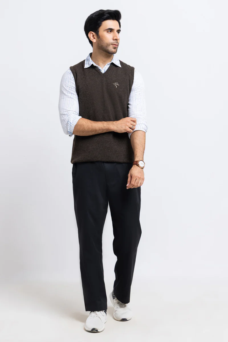 Brahmin-V-Neck Sando Sweater (651-14) - Image 5