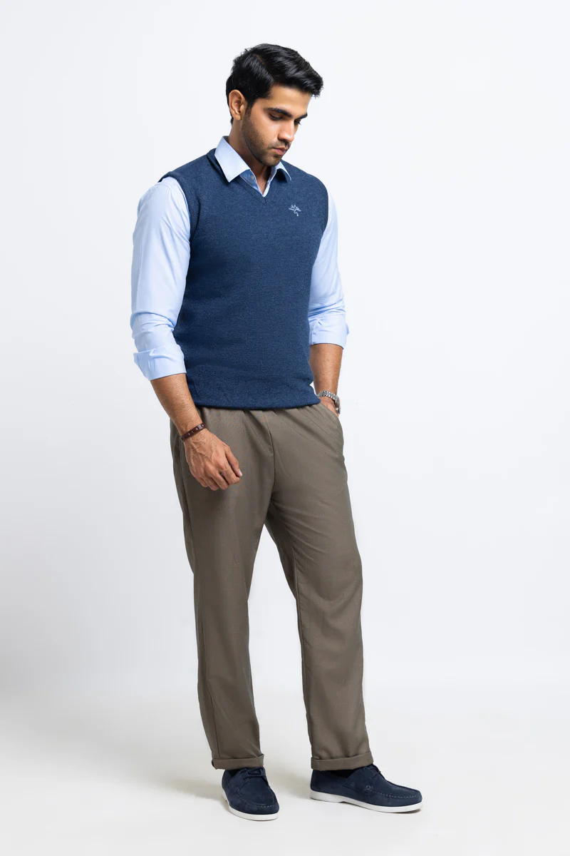 N-D-Blue-V-Neck Sando Sweater (651-14) - Image 4