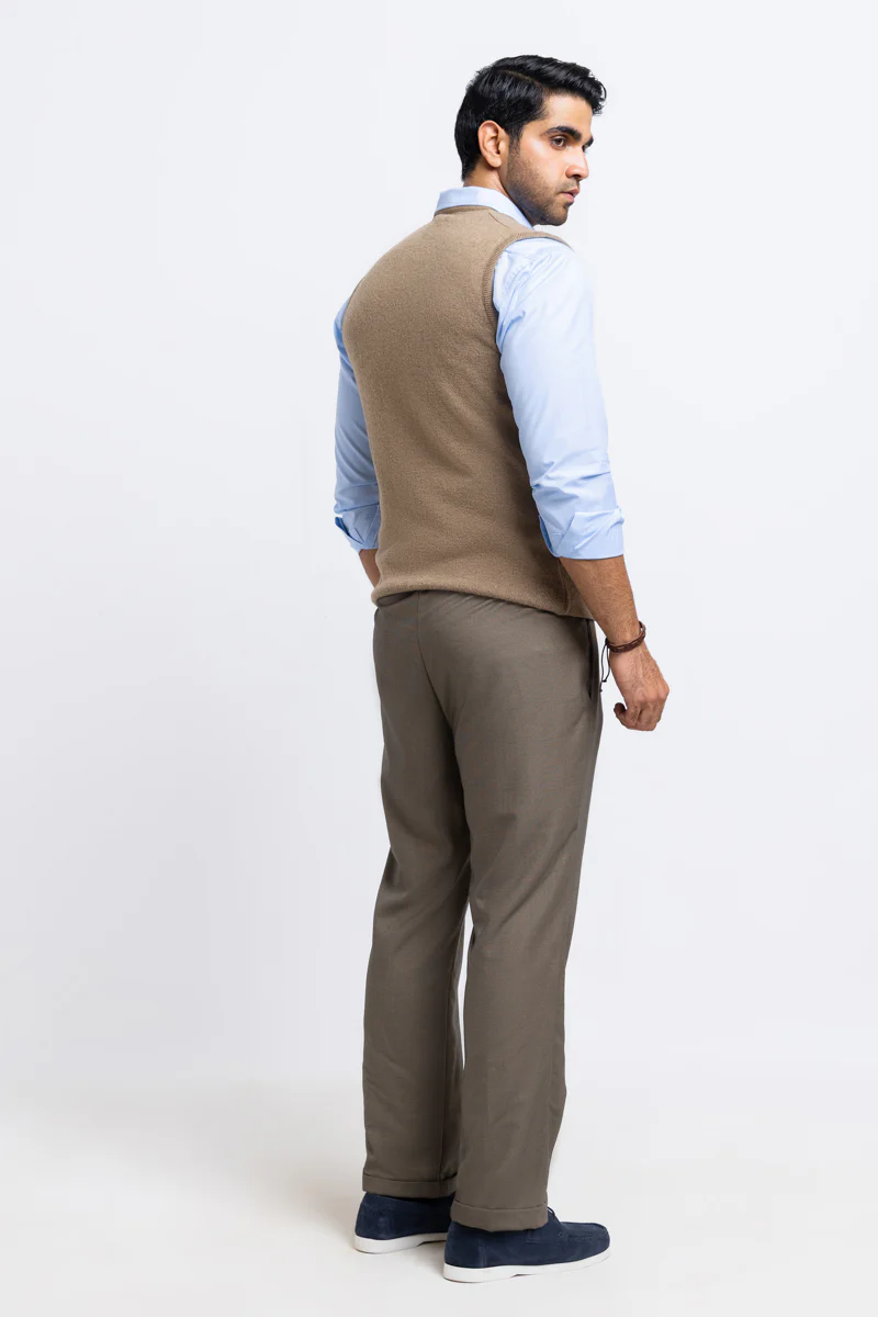Brindle-V-Neck Sando Sweater (654-14) - Image 2