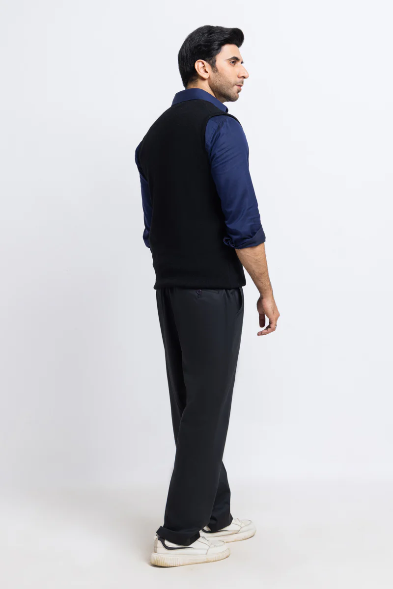 J-Black-V-Neck Sando Sweater (654-14) - Image 2