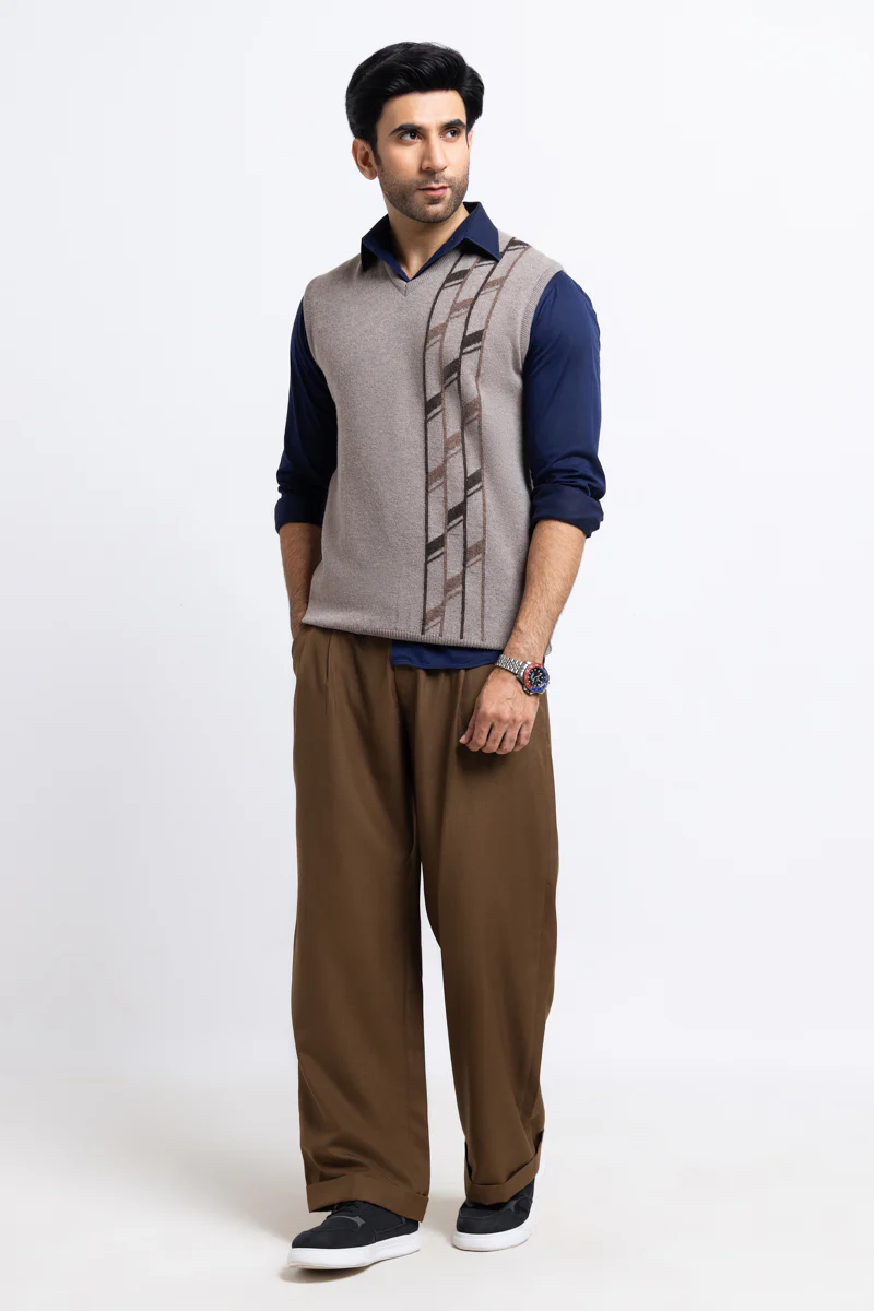 Moonrock-V-Neck Sando Sweater (654-14) - Image 4