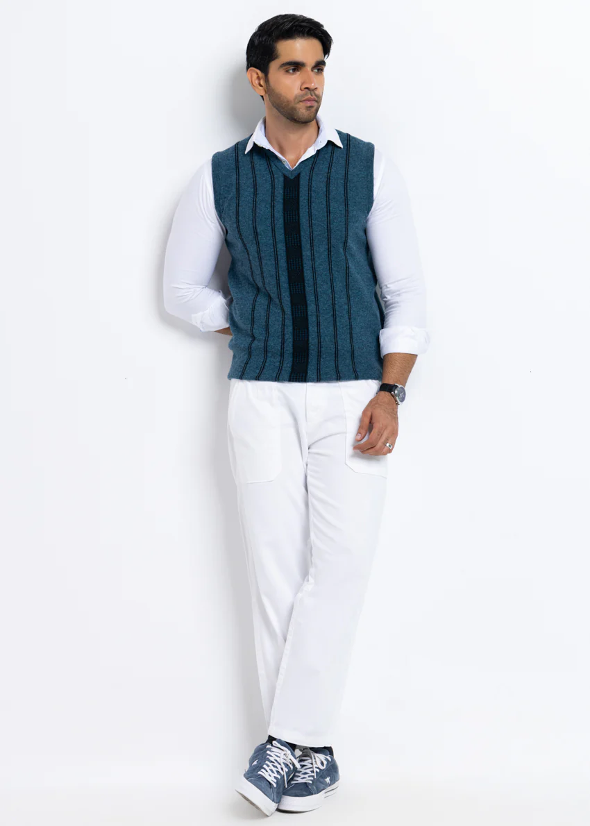 Ferozi-V-Neck Sando Sweater (657-14) - Image 4