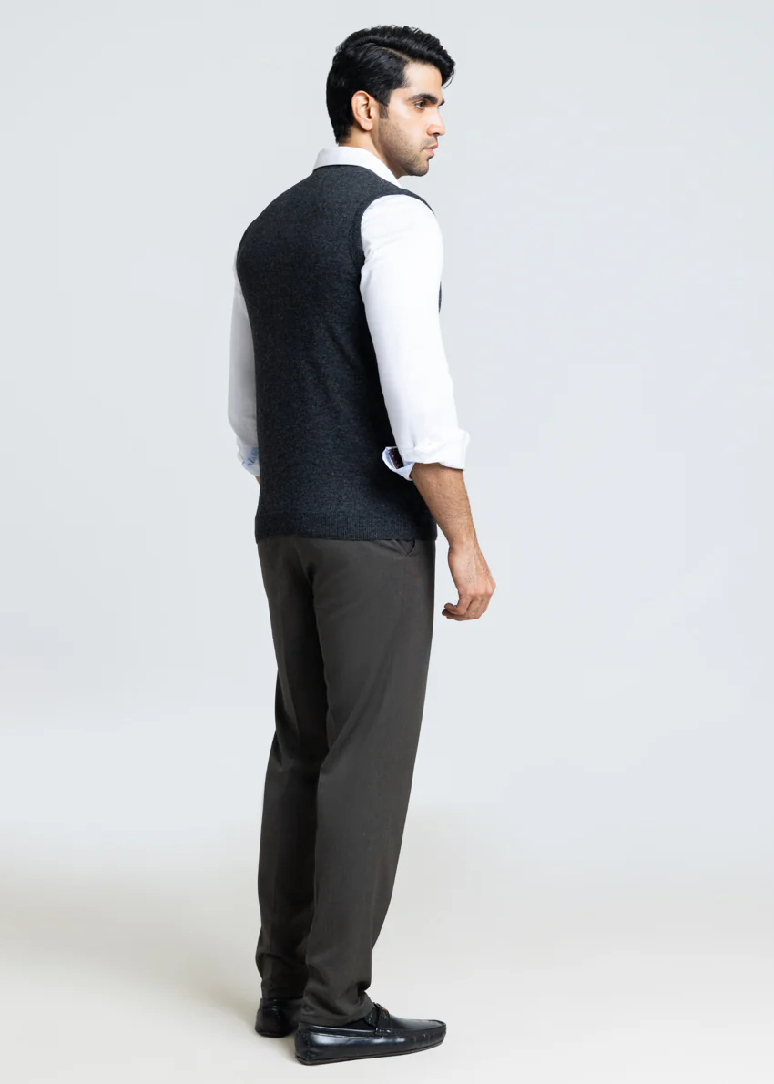 D-Black-V-Neck Sando Sweater (661-14) - Image 2