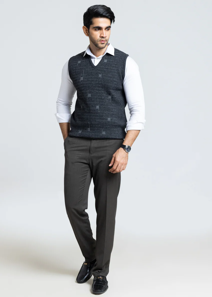 D-Black-V-Neck Sando Sweater (661-14) - Image 4