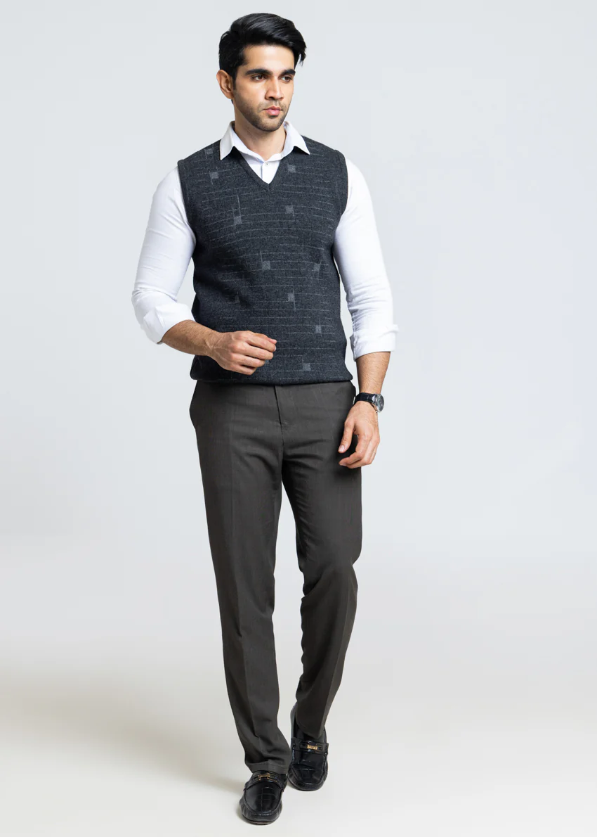 D-Black-V-Neck Sando Sweater (661-14) - Image 5