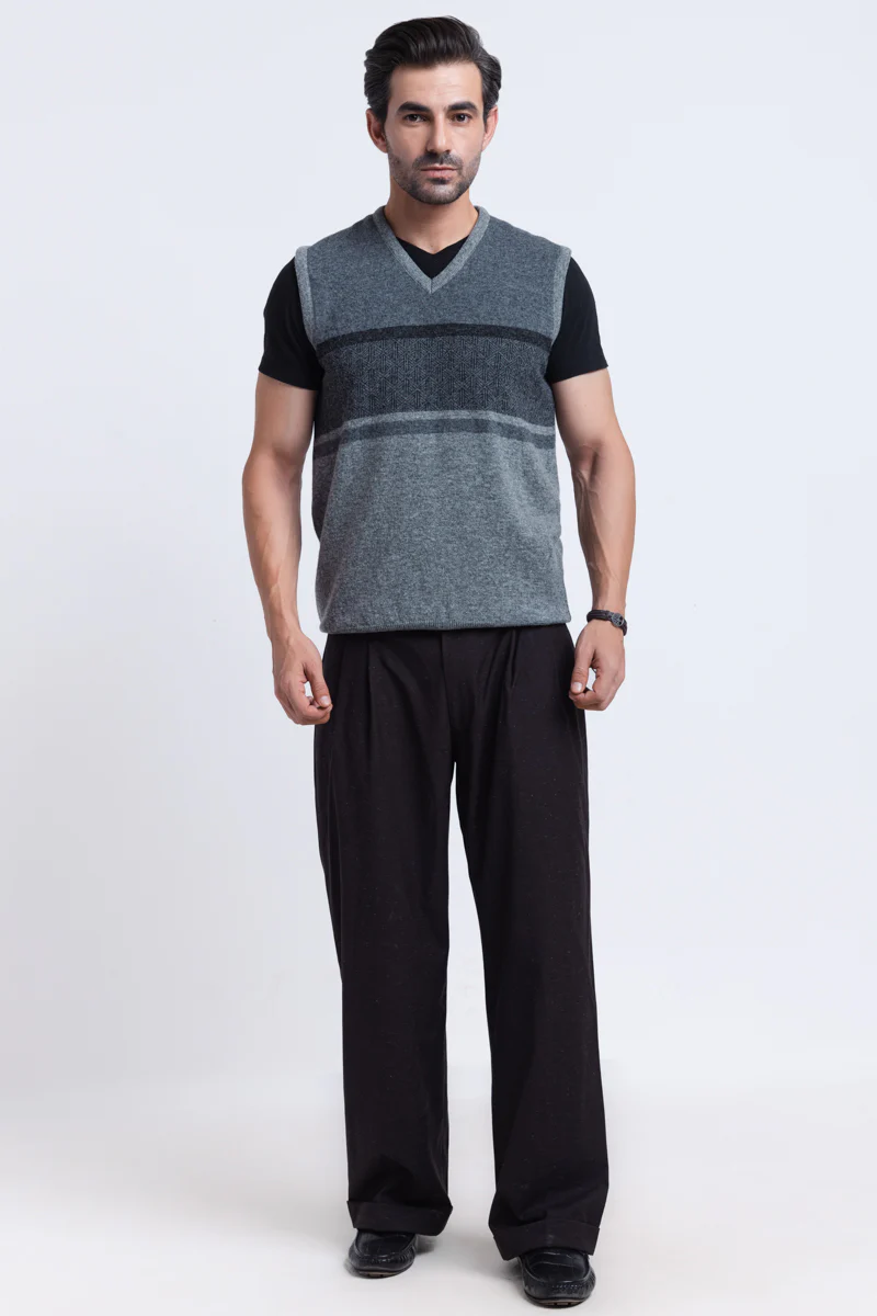 St-Grey-V-Neck Sando Sweater (662-14) - Image 4