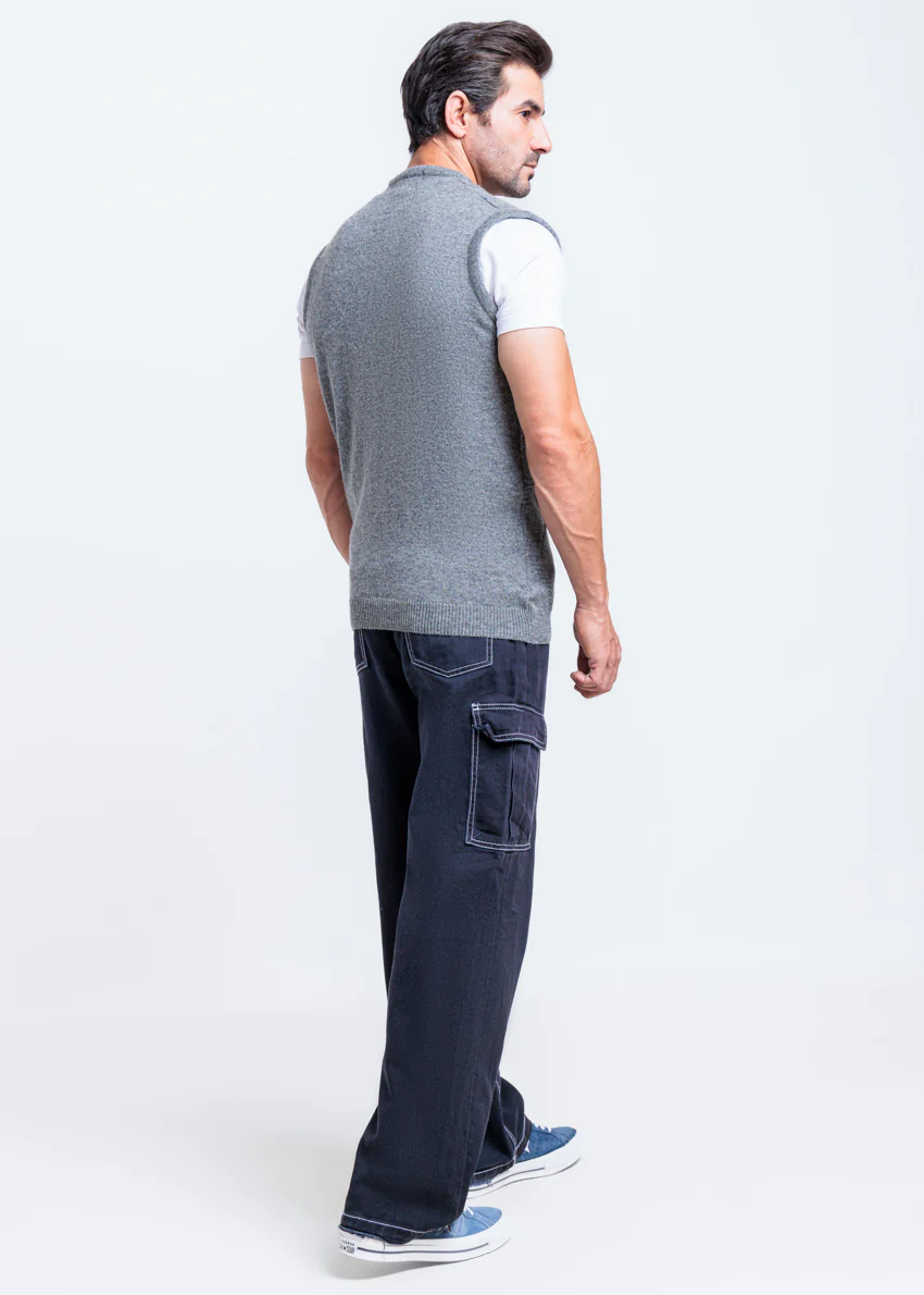 St-Grey-V-Neck Sando Sweater (664-14) - Image 2