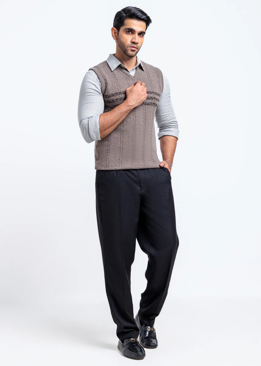 Wd-Smoke-V-Neck Sando Sweater (665-14) - Image 4