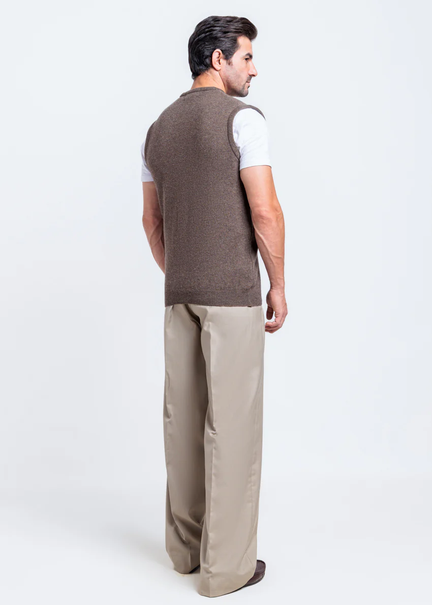 N-Brown-V-Neck Sando Sweater (666-14) - Image 2