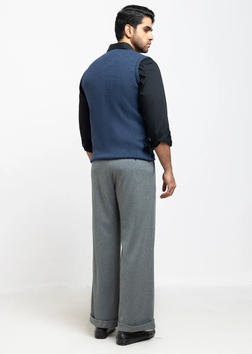 N-D-Blue-V-Neck Sando Sweater (668-14) - Image 2