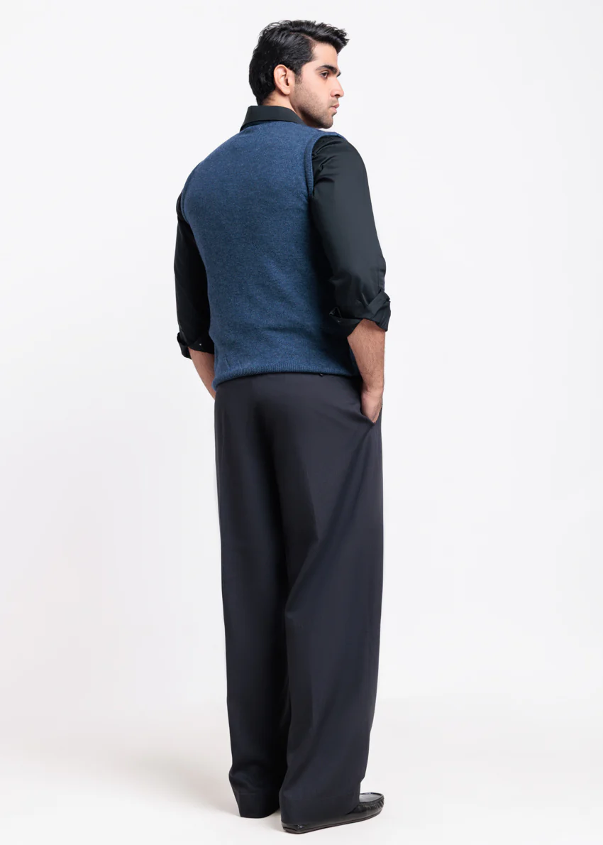 N-D-Blue-V-Neck Sando Sweater (671-14) - Image 2