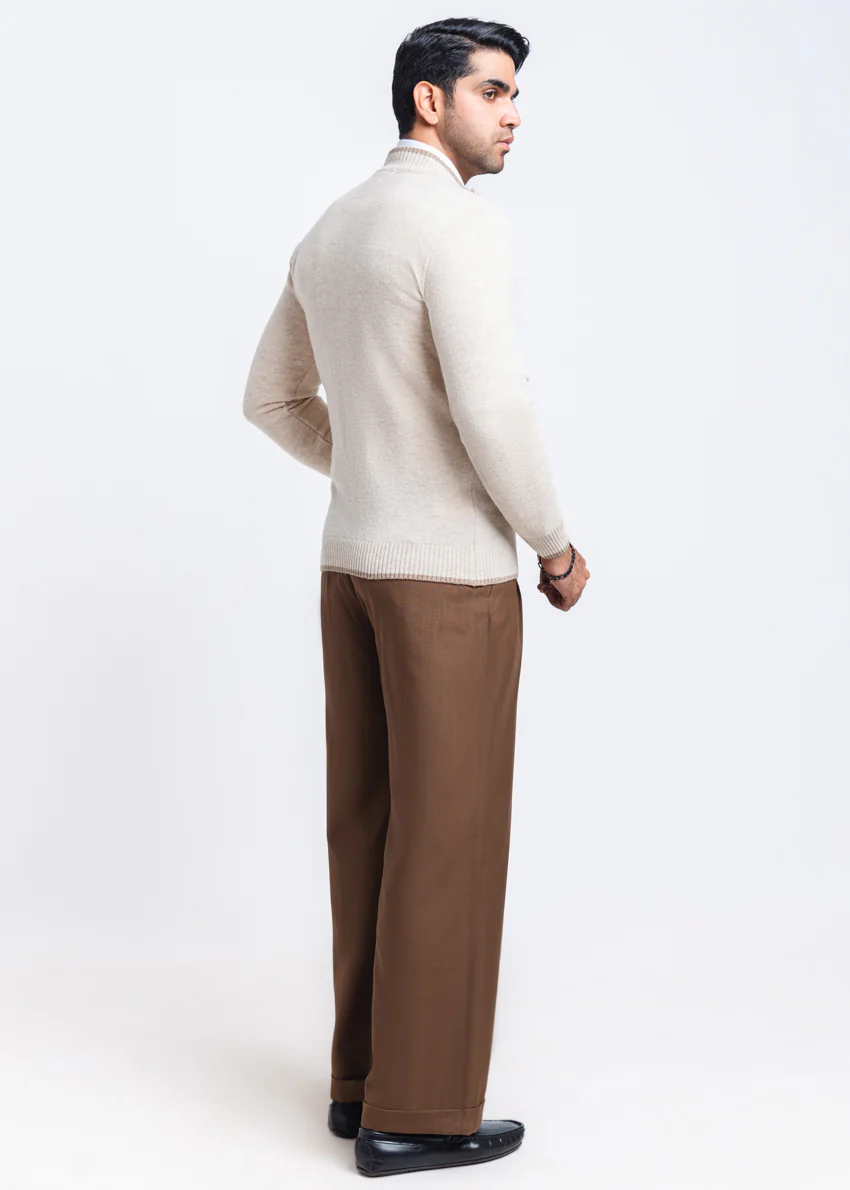 Fog-Turtle Neck Zipper Full Sleeves Sweater (751-14) - Image 2