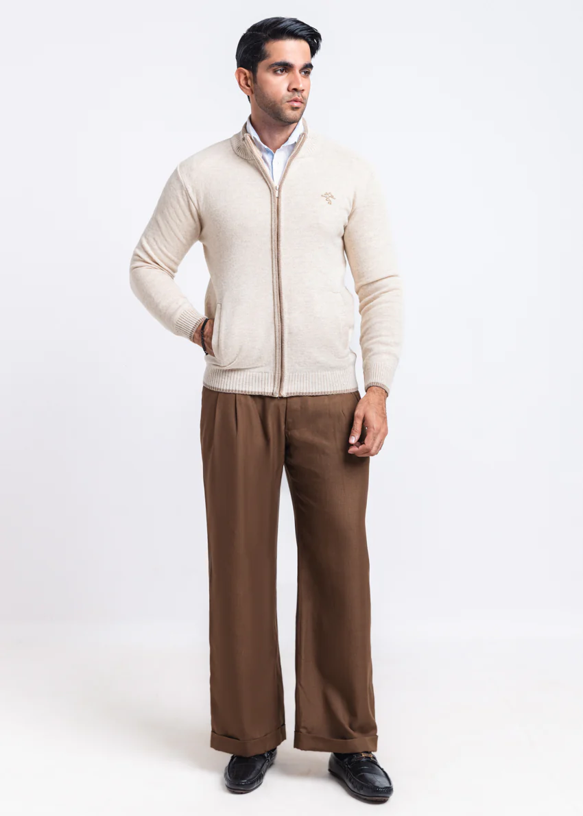 Fog-Turtle Neck Zipper Full Sleeves Sweater (751-14) - Image 4
