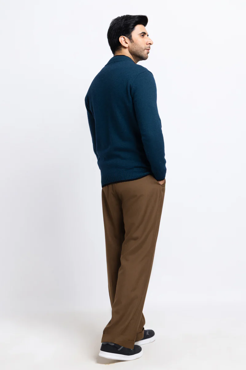 Octavo-Turtle Neck Zipper Full Sleeves Sweater (751-14) - Image 2