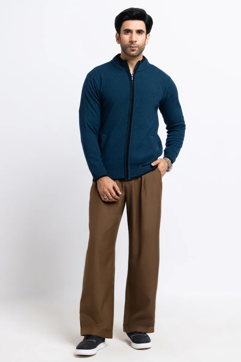 Octavo-Turtle Neck Zipper Full Sleeves Sweater (751-14) - Image 3