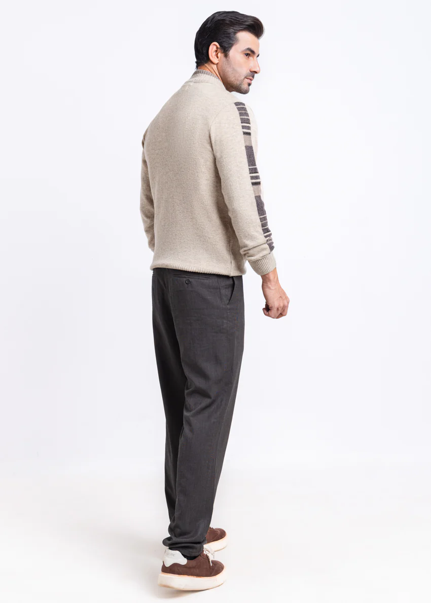 N-Stone-Turtle Neck Zipper Full Sleeves Sweater (756-14) - Image 2