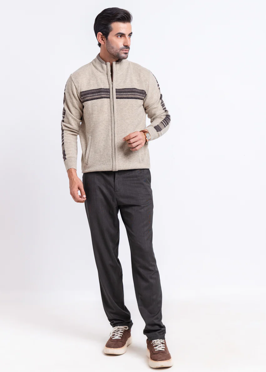 N-Stone-Turtle Neck Zipper Full Sleeves Sweater (756-14) - Image 5