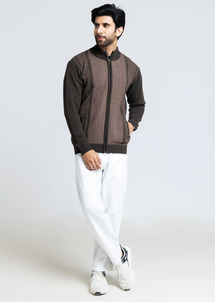 Brahmin-Turtle Neck Zipper Full Sleeves Sweater (758-14) - Image 4