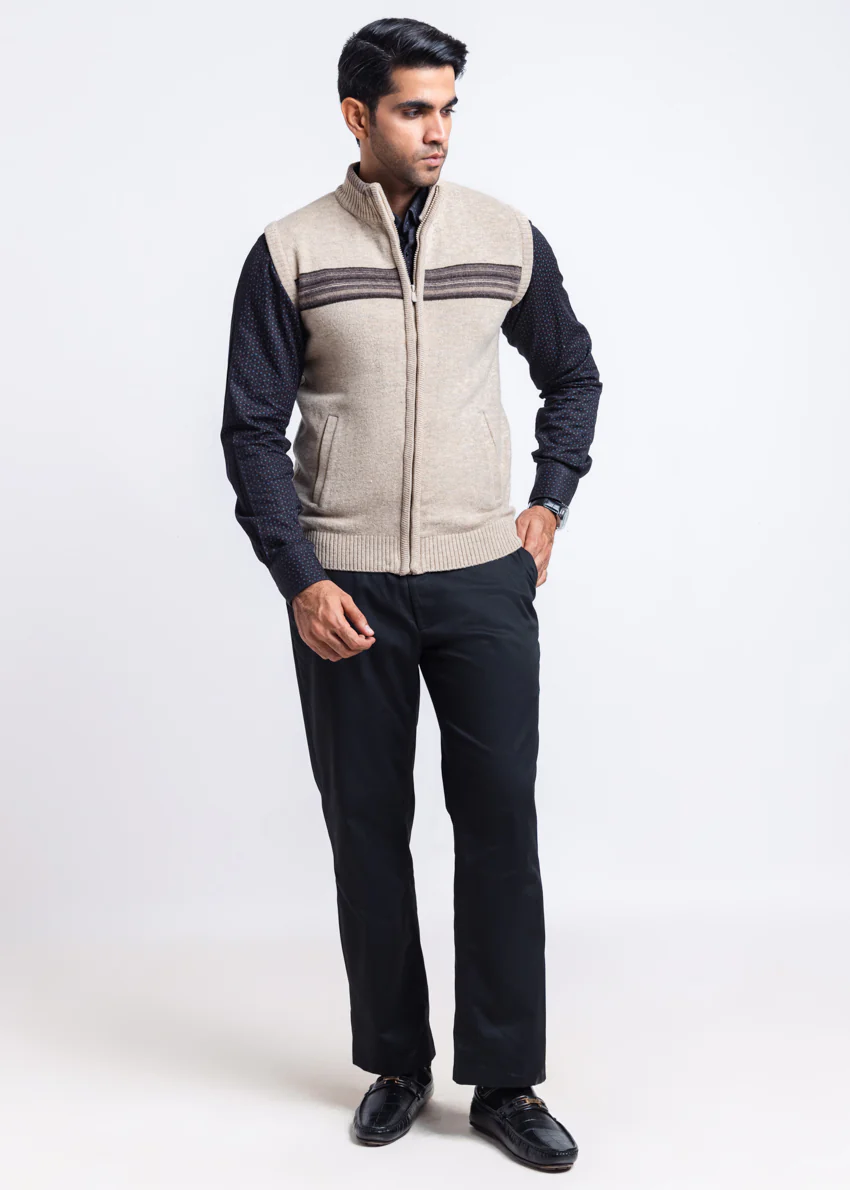 N-Stone-Turtle Neck Zipper Sando Sweater (786-14) - Image 3