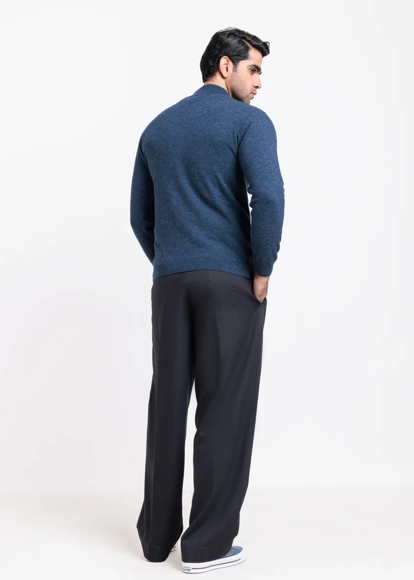 N-D-Blue-Round Turtle Neck Full Sleeve Sweater (851-14) - Image 3