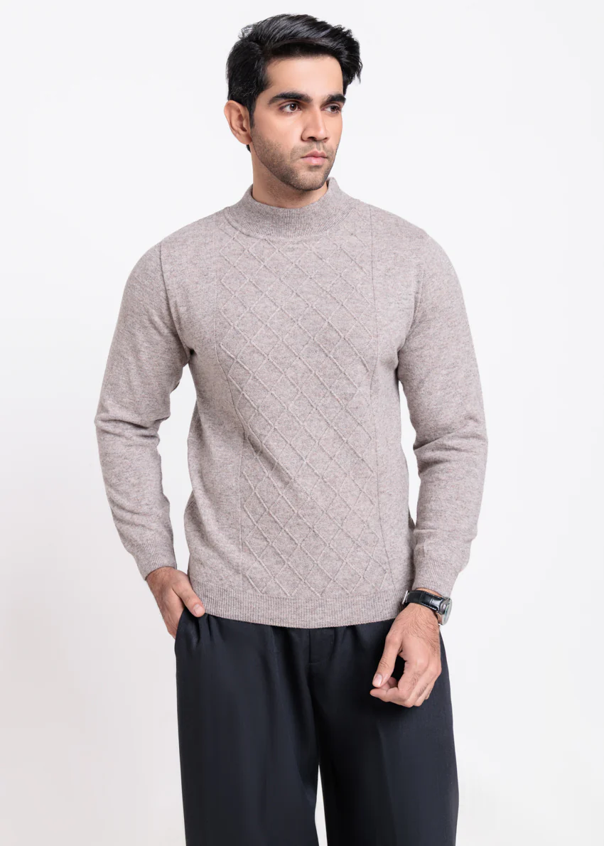 String-Round Turtle Neck Full Sleeve Sweater (851-14) - Image 2