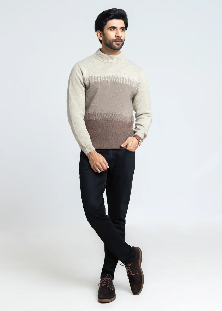 N-Stone-Round Turtle Neck Full Sleeves Sweater (854-14) - Image 3