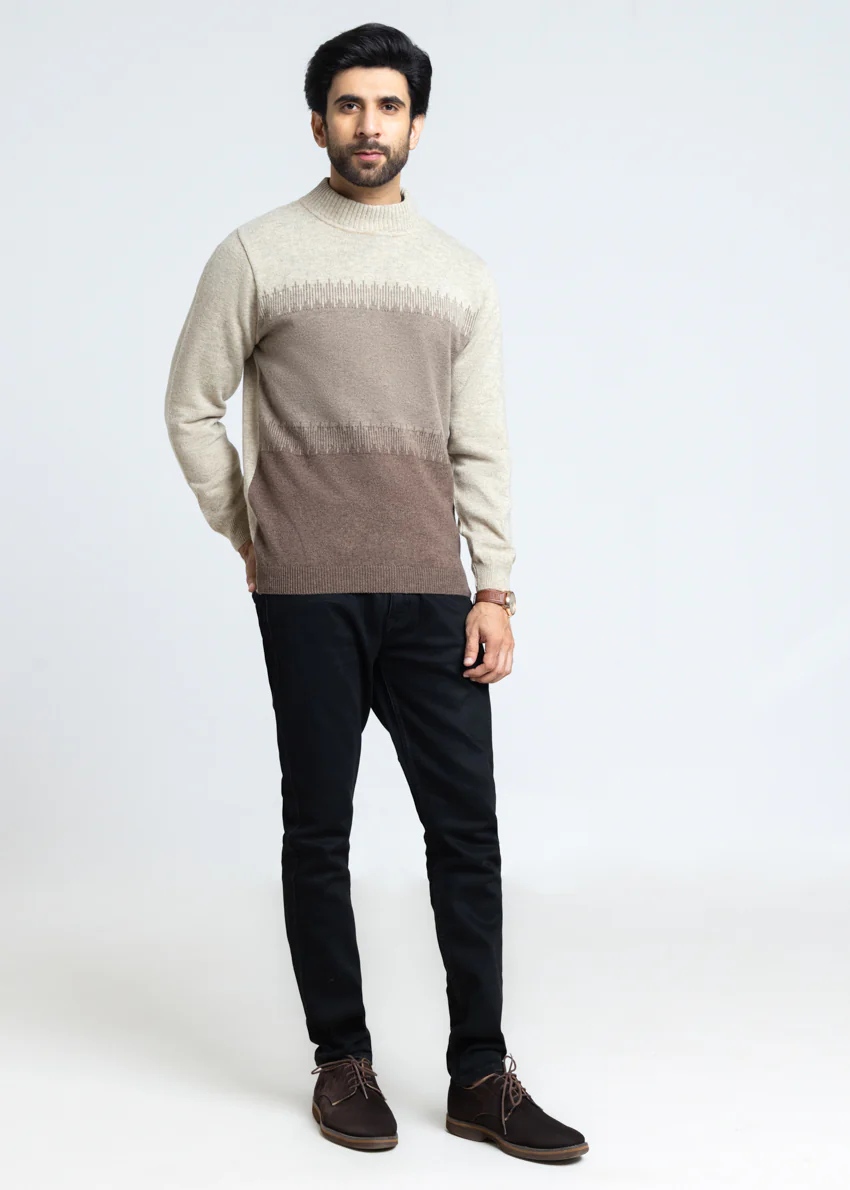 N-Stone-Round Turtle Neck Full Sleeves Sweater (854-14) - Image 4