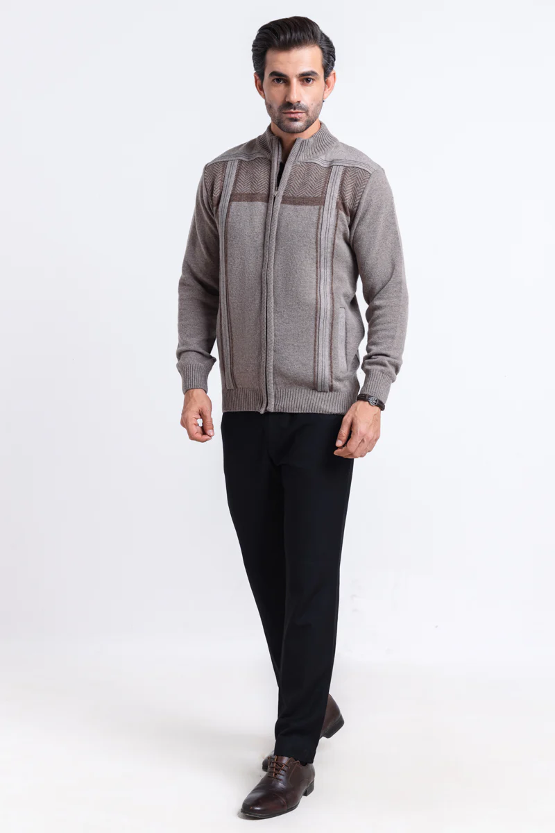 Moonrock-Turtle Neck Zipper Full Sleeves Sweater (904-14) - Image 4