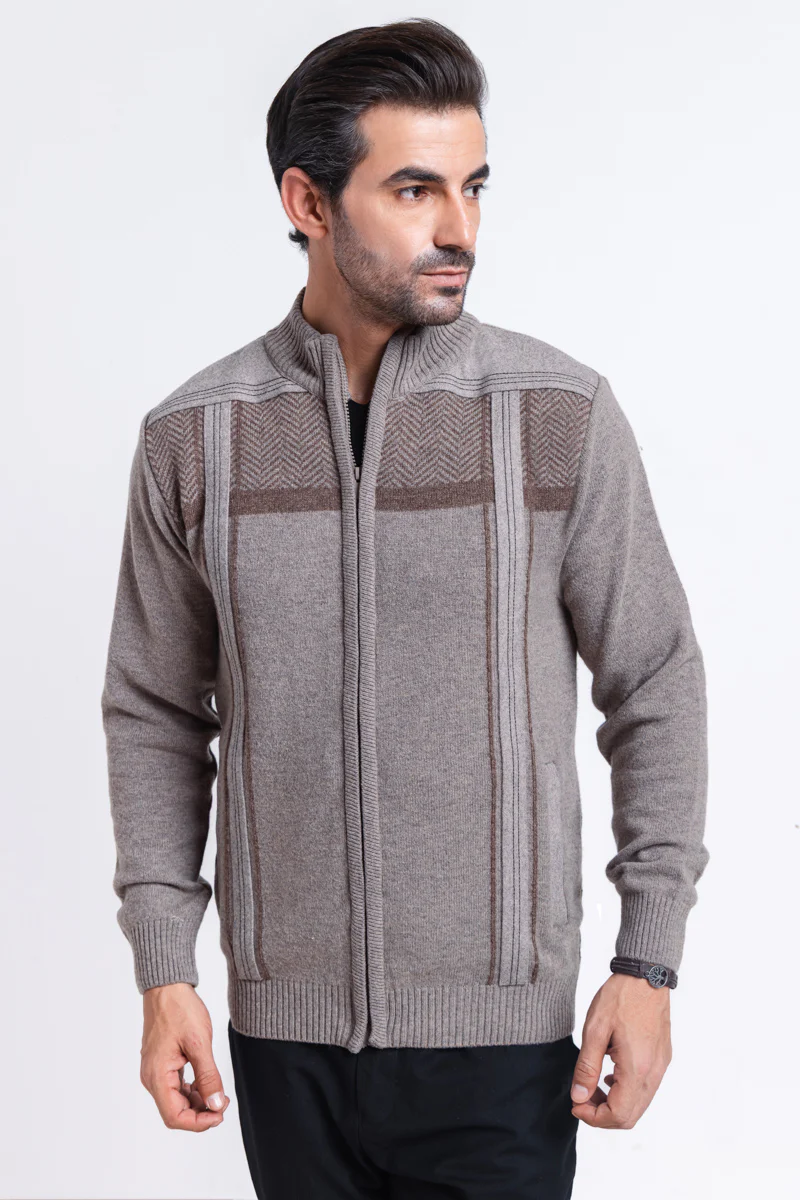 Moonrock-Turtle Neck Zipper Full Sleeves Sweater (904-14) - Image 5
