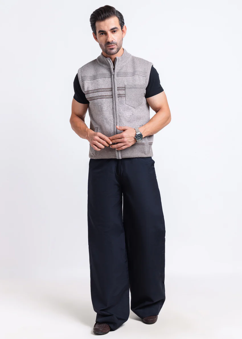 String-Turtle Neck Zipper Sando Sweater (981-14) - Image 3
