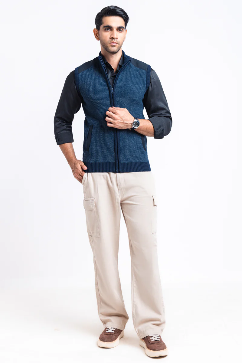 DN-Blue-Turtle Neck Zipper Sando Sweater (987-14) - Image 4