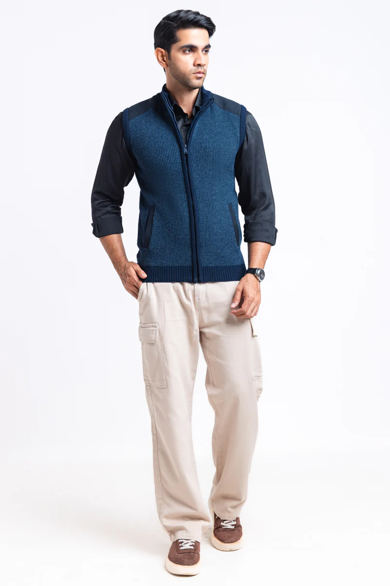 DN-Blue-Turtle Neck Zipper Sando Sweater (987-14) - Image 5