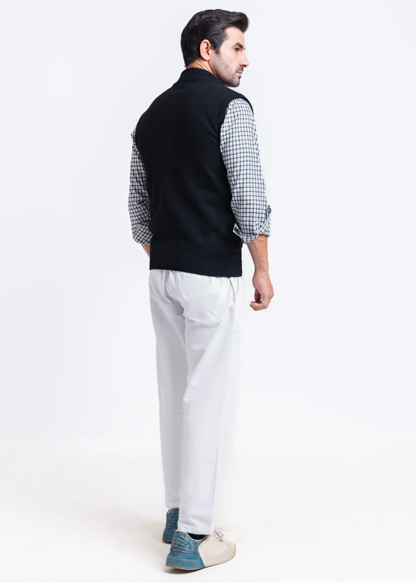 J-Black-Turtle Neck Zipper Sando Sweater (988-14) - Image 2