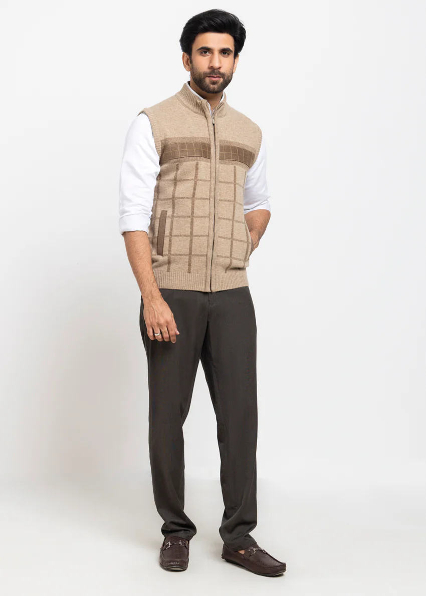 Mushroom-Turtle Neck Zipper Sando Sweater (991-14) - Image 5