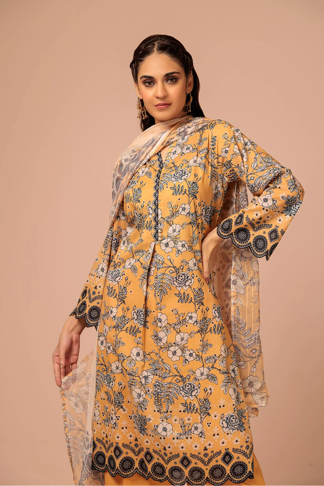APRICOT CREAM - 3 PC (SSR233P25) - Image 2