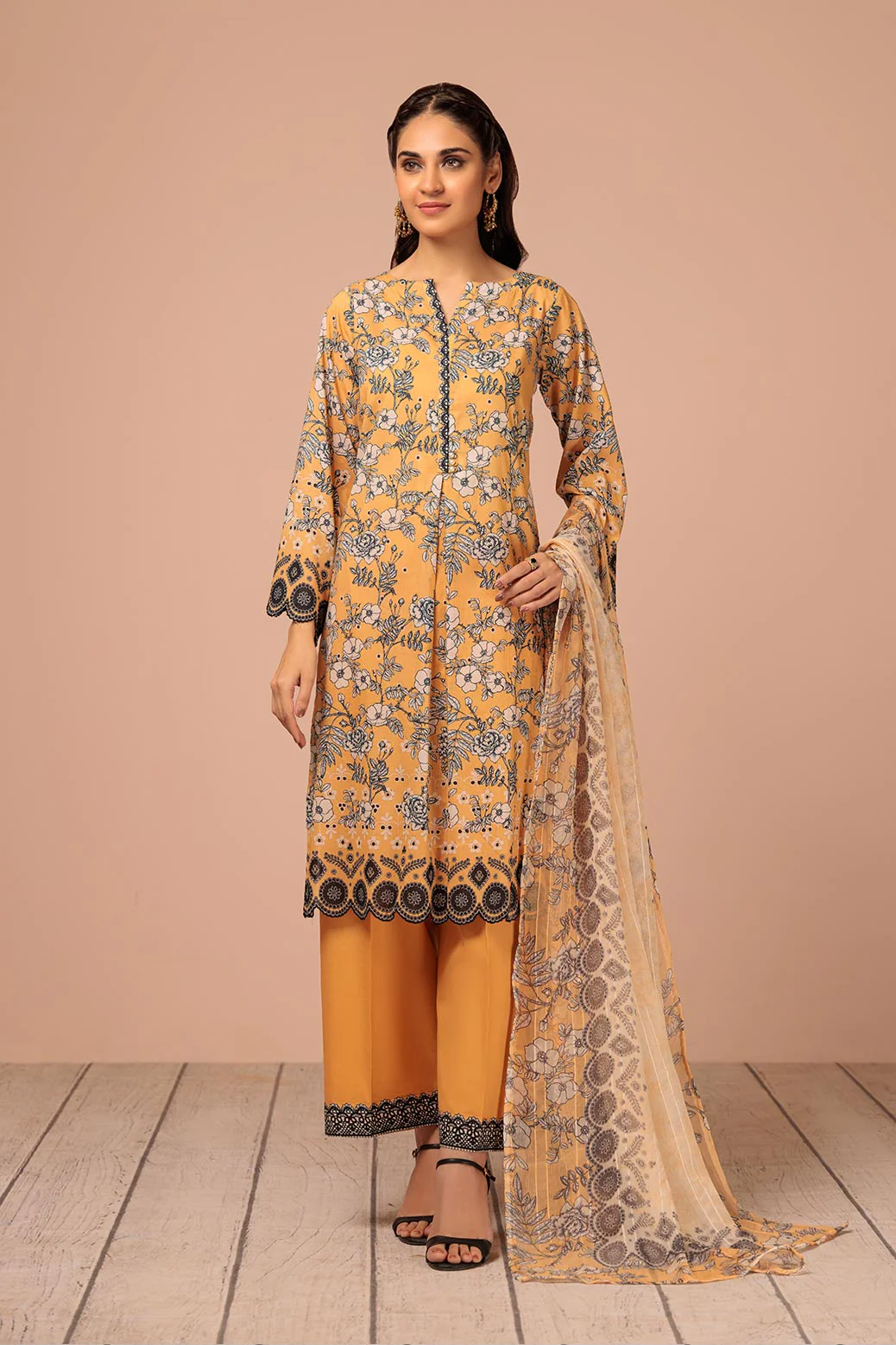 APRICOT CREAM - 3 PC (SSR233P25) - Image 3
