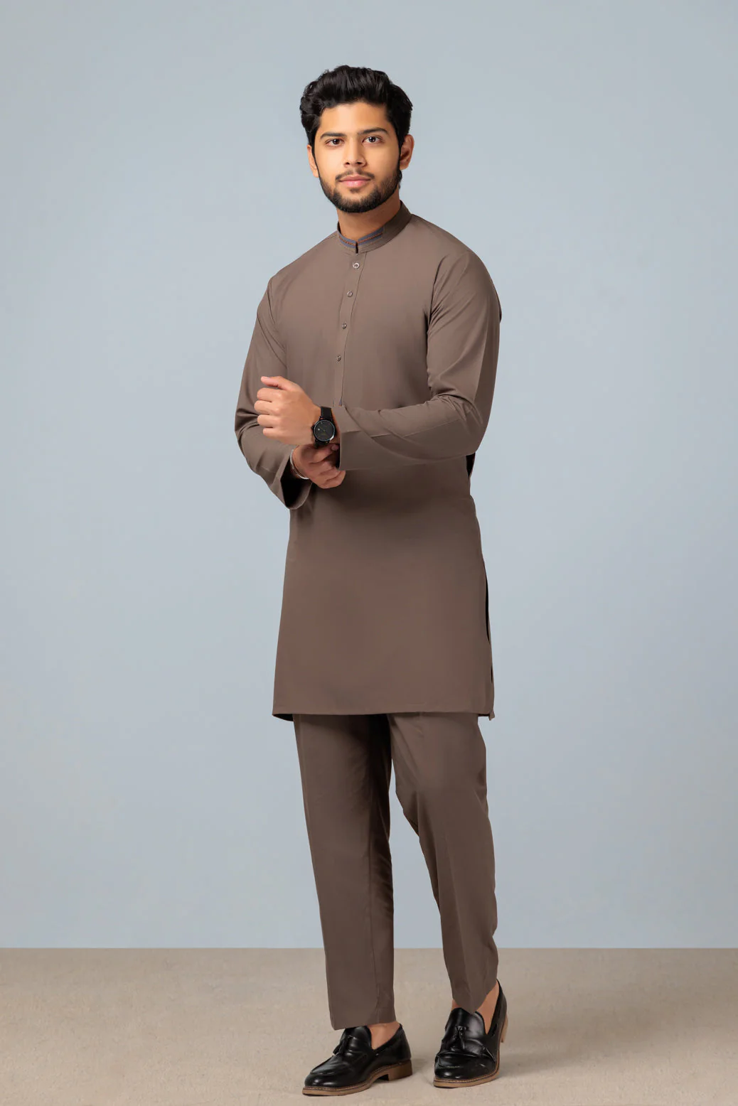 ARMY-BLENDED-KURTA PAJAMA TROUSER (KSS23-035) - Image 2