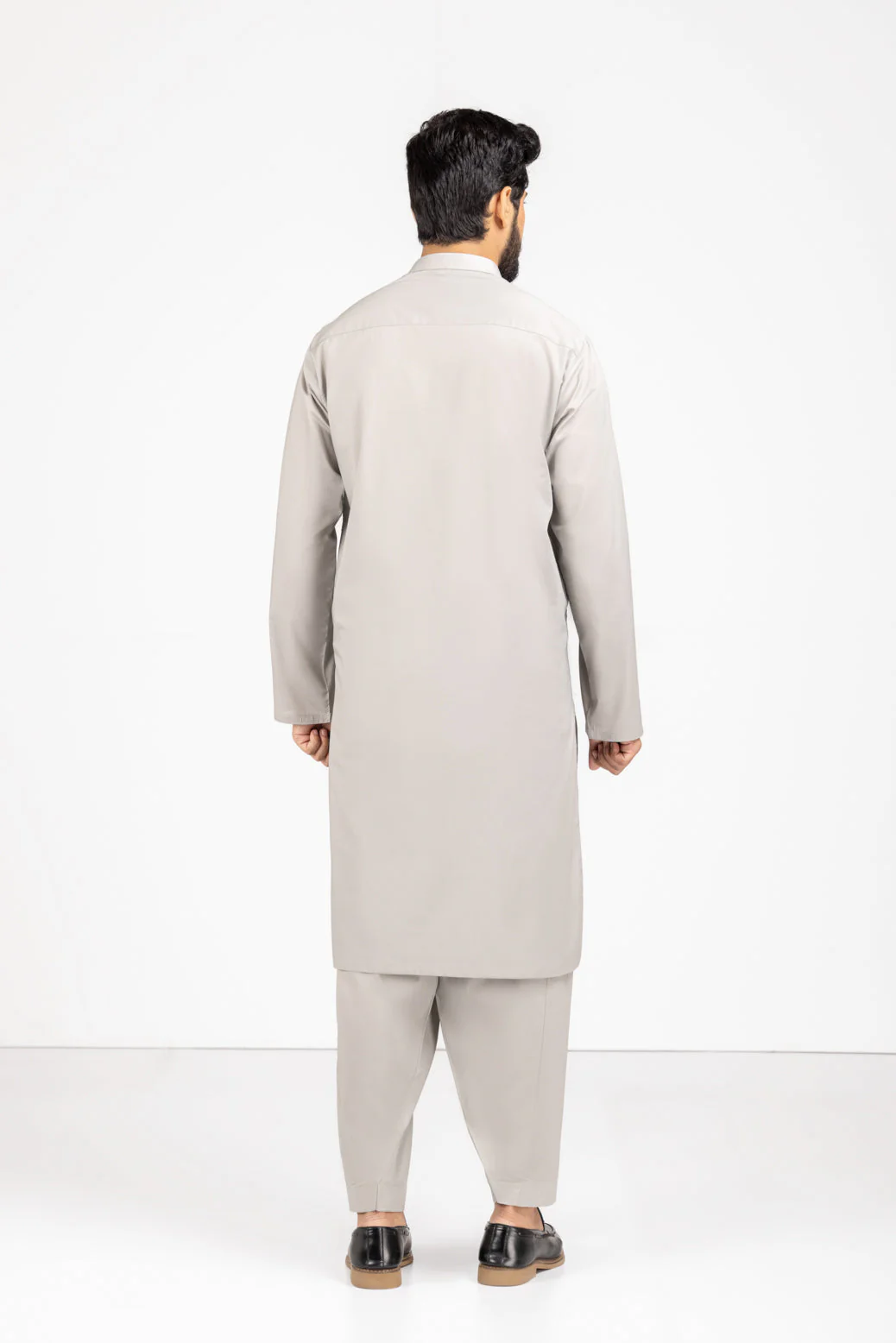 ASH+GRAY-COTTON-KURTA SHALWAR (KSRS23-029) - Image 4