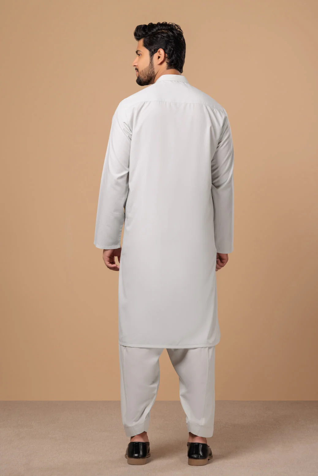 ASH+GRY-BLENDED-KURTA SHALWAR- (KSRS23-039) - Image 4
