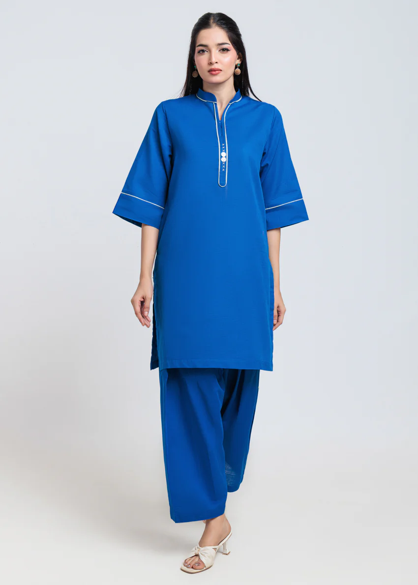 Blue-Khaddar-2 Piece (AWT212P84P) - Image 3