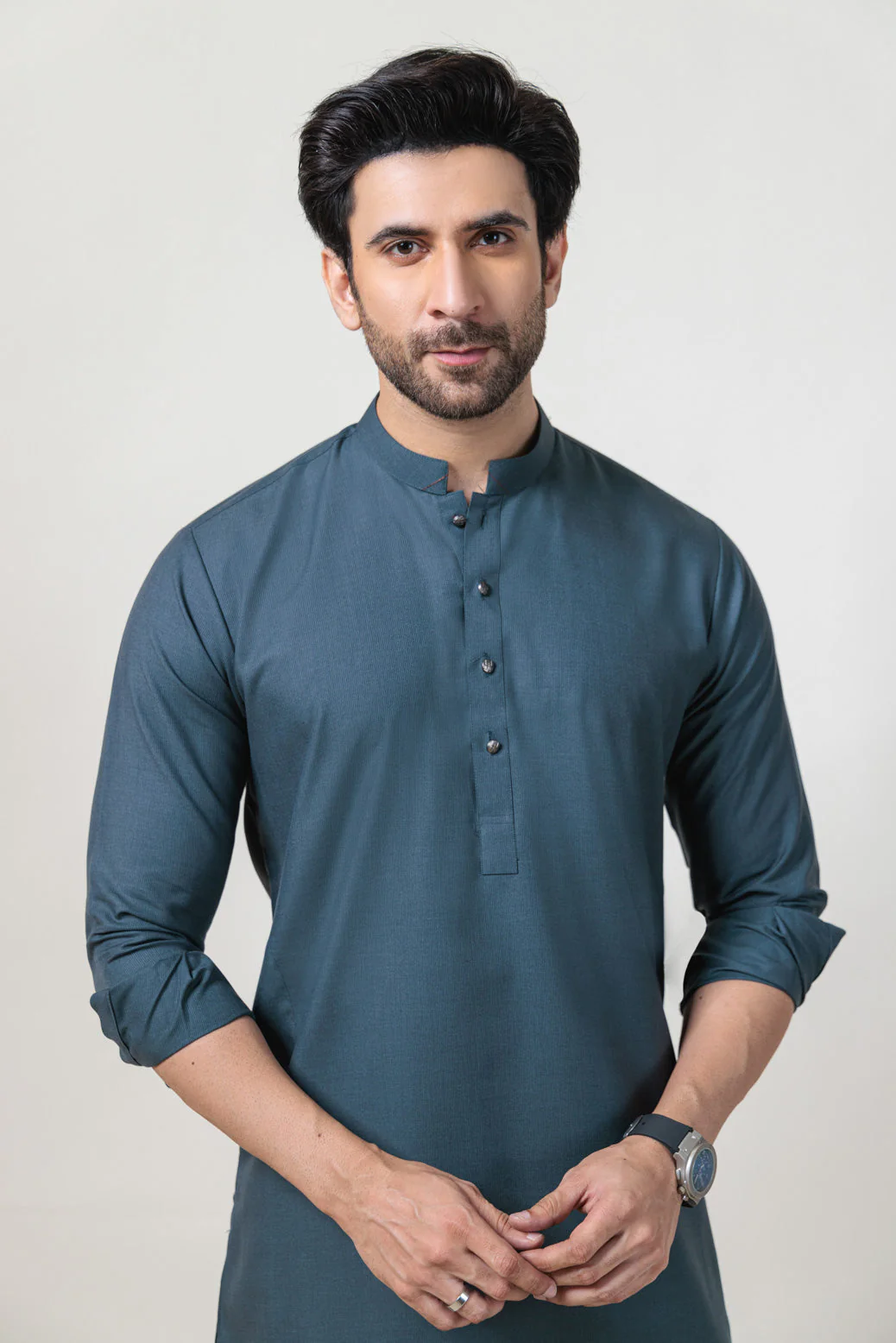 B-GREEN-BLENDED-KURTA TROUSER - (KSW24-021) - Image 2