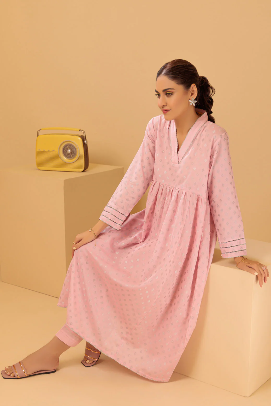 B-PINK-JACQUARD-2 PIECE (SAS232P29) - Image 3