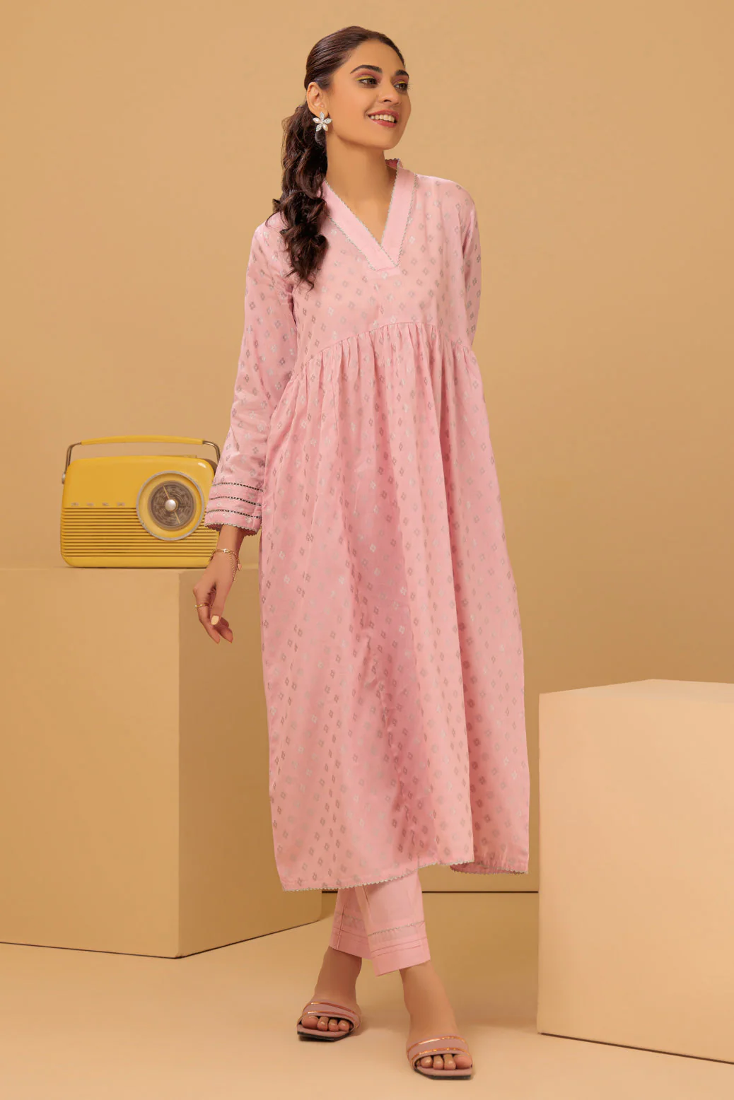 B-PINK-JACQUARD-2 PIECE (SAS232P29) - Image 5