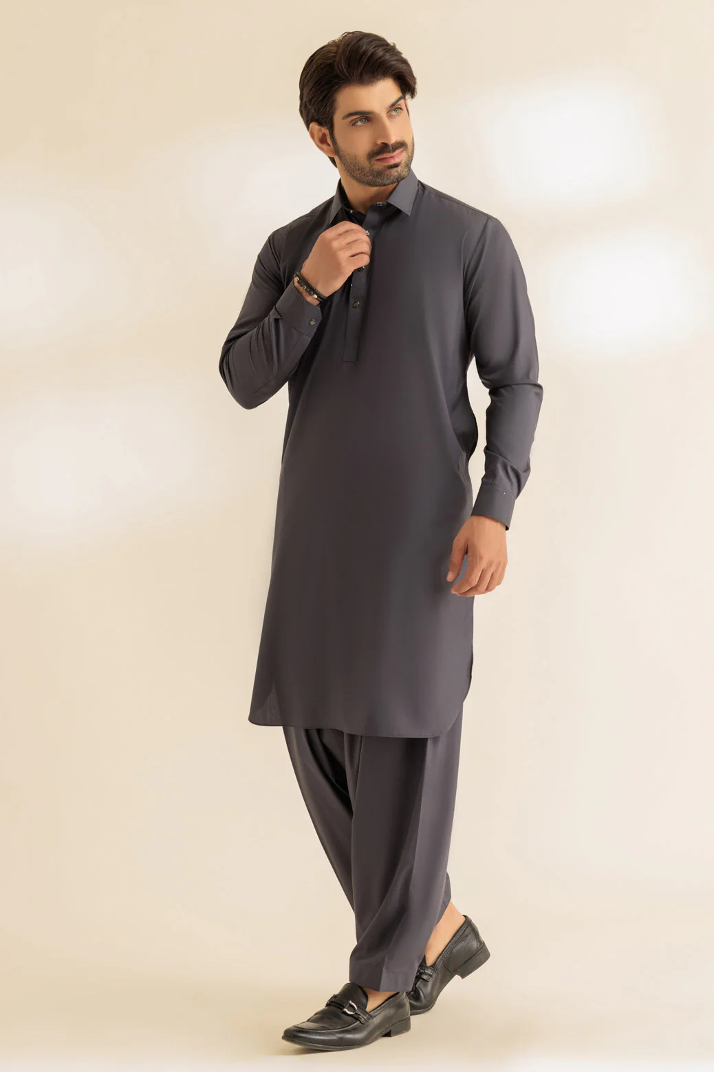 B-SAND-BLENDED-SHALWAR SUIT - (GSSR24-010) - Image 3