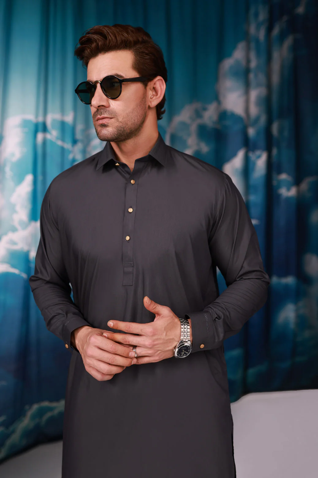 B-SAND-BLENDED-SHALWAR SUIT - (GSSW24-003) - Image 2